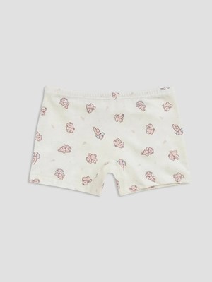 LC Waikiki Pembe Desenli Kız Çocuk Boxer 3'lü