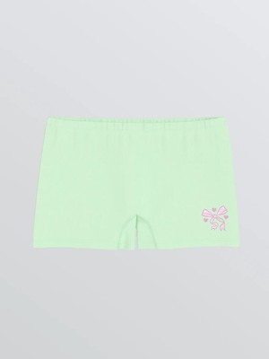 LC Waikiki Turkuaz Fiyonk Baskılı Kız Çocuk Boxer
