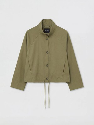 LC Waikiki Haki Dik Yaka Oversize Kadın Ceket