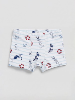 LC Waikiki Mavi Erkek Çocuk Looney Tunes Baskılı Boxer 3'lü