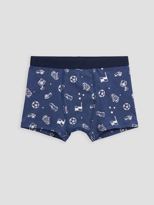 LC Waikiki Lacivert Desenli Erkek Çocuk Boxer 3'lü