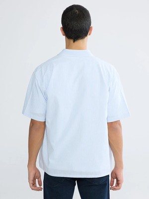 LC Waikiki Lacivert Çizgili Oxford Erkek Gömlek