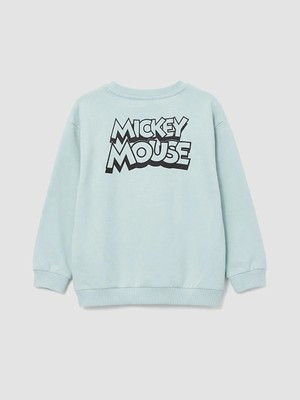 LC Waikiki Yeşil Mickey Mouse Baskılı Erkek Bebek Eşofman Takımı
