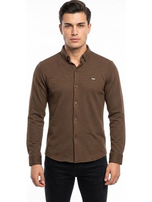 Erkek Spor Slim Fitt Uzun Kol  Gömlek BGL-ST05439