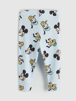 LC Waikiki Ekru Mickey ve Arkadaşları Baskılı Çıtçıtlı Body ve Eşofman Altı