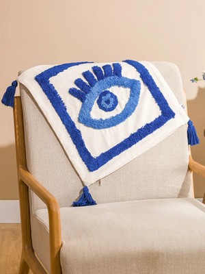 LC Waikiki Mavi Göz Nakışlı Kırlent Kılıfı 45X45 cm