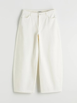 LC Waikiki Beyaz Barrel Fit Kadın Jean Pantolon