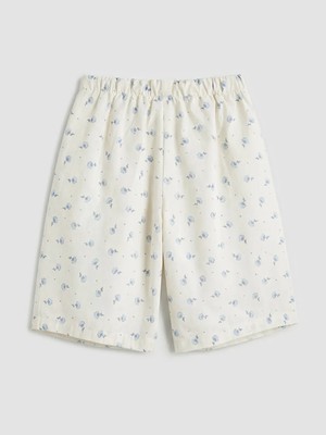 LC Waikiki Bej Çiçekli Kız Bebek Bluz ve Pantolon