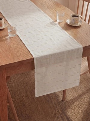 LC Waikiki Beyaz Çizgili Runner 45X150 cm