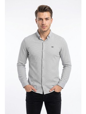 Erkek Spor Slim Fitt Uzun Kol  Gömlek BGL-ST05439