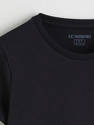 LC Waikiki Siyah Bisiklet Yaka Erkek Çocuk Fanila