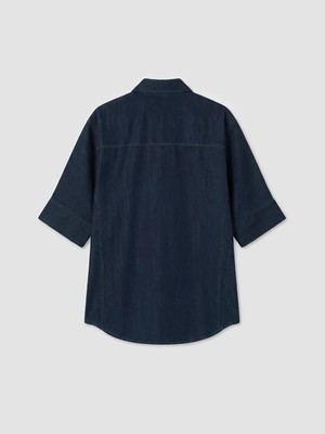 LC Waikiki Indigo Kadın Jean Gömlek