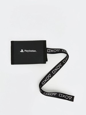 LC Waikiki Siyah Playstation Baskılı Erkek Çocuk Boyun Askılı Cüzdan