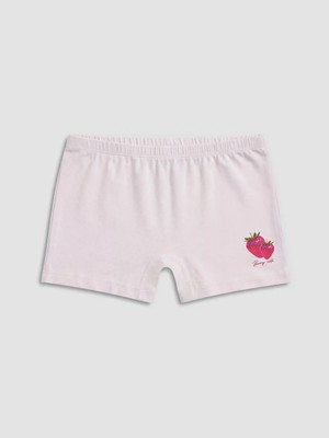 LC Waikiki Ekru Baskılı Kız Çocuk Boxer 3'lü