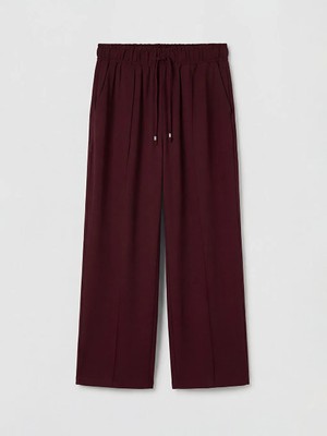 LC Waikiki Bordo Beli Lastikli Kadın Pantolon