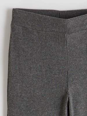 LC Waikiki Antrasit Beli Lastikli Ispanyol Paça Kadın Pantolon