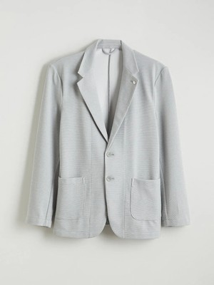 LC Waikiki Gri Dar Kalıp Erkek Blazer Ceket