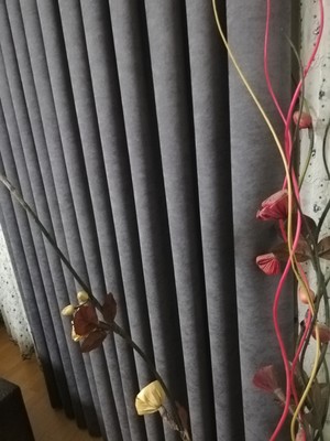 Akko Perde Sık Pileli 1x3 Koyu Gri Fon Perde Tek Kanat