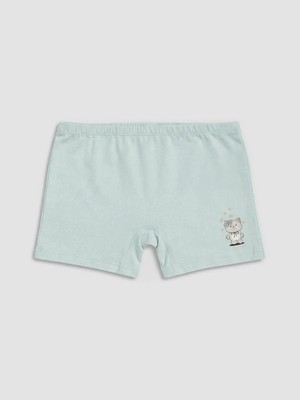LC Waikiki Mavi Kız Çocuk Baskılı Boxer