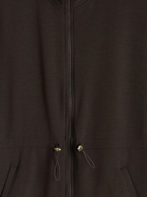 LC Waikiki Kahverengi Dik Yaka Oversize Kadın Yelek