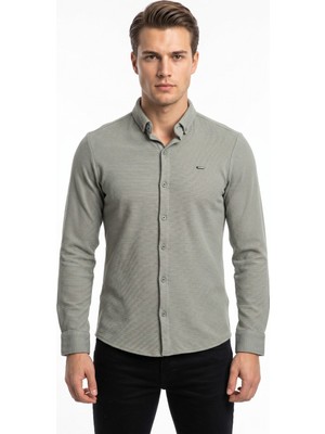 Erkek Spor Slim Fitt Uzun Kol  Gömlek BGL-ST05439