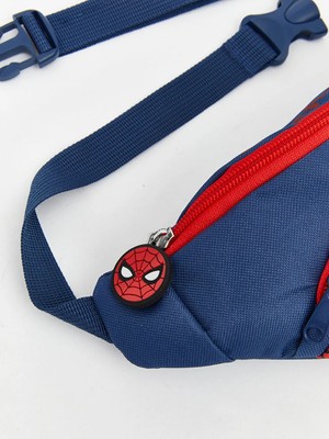 LC Waikiki Lacivert Spider-Man Baskılı Erkek  Çocuk Göğüs Çantası
