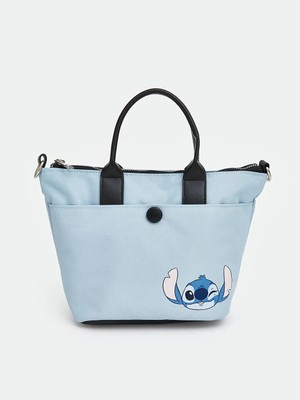 LC Waikiki Mavi Stitch Baskılı Kız Çocuk Omuz Çantası