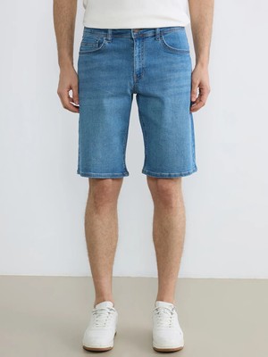 LC Waikiki Indigo Regular Fit Erkek Jean Şort