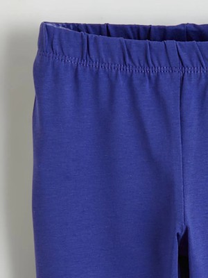 LC Waikiki Mor Beli Lastikli Kız Çocuk Tayt