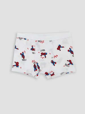 LC Waikiki Beyaz Spider-Man Baskılı Erkek Çocuk Boxer 3'lü
