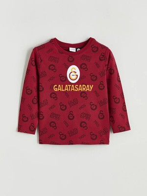 LC Waikiki Kırmızı Galatasaray Baskılı Erkek Çocuk Pijama Üstü