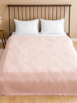 LC Waikiki Pembe Çift Kişilik Pamuklu Yatak Örtüsü