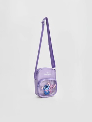 LC Waikiki Lila Lilo ve Stitch Baskılı Kız Çocuk Omuz Çantası