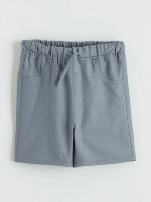 LC Waikiki Gri Regular Fit Bağcıklı Erkek Çocuk Şort