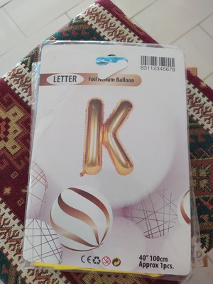 K Harf Balon Gold Renk