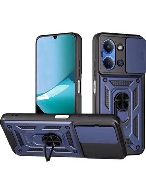 Durukar®   Redmi 15C 4g Pars Lens Yüzüklü Silikon - Lacivert