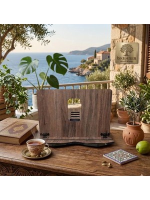 İskender Wood Ahşap Ahşap Masa Üstü Tablet Telefon Kitap Tutucu Ayarlanabilir Kitap Okuma Sehpası Standı Rahle