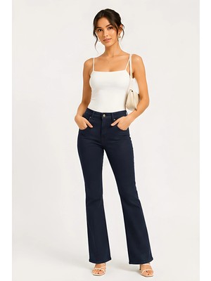 Lili Woman Kadın Yüksek Bel Ispanyol Paça Jean Pantolon TY.ISP01L