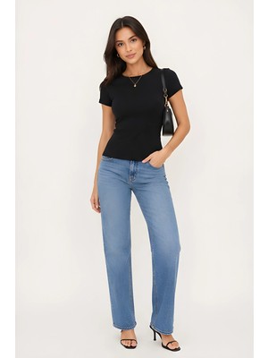 Lili Woman Kadın Premium Drapeli Crop Yarasa Kol Bluz – Yumuşak Dokulu Basic Üst E.8010S