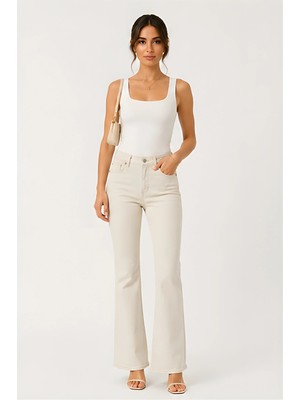 Lili Woman Kadın Yüksek Bel Ispanyol Paça Jean Pantolon TY.ISP01K