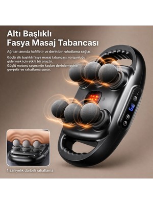 Azurtech Auhma AMG37 6 Başlıklı Titreşimli Masaj Aleti - 9 Kademeli Şarjlı Masaj Cihazı