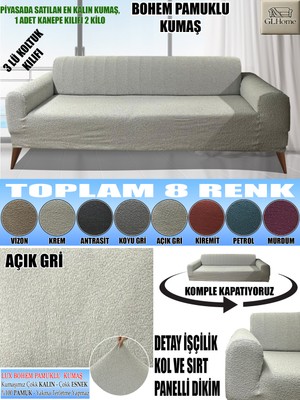 Home Lux Bohem Pamuklu Kumaş Koltuk-Kanepe Kılıfı 3lü Komple Giydirme Kalın ve Dayanıklıdır Henüz Yorum Yazılmamış.