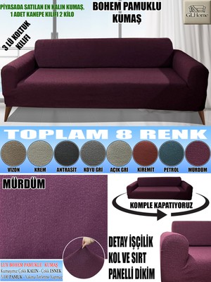 Home Lux Bohem Pamuklu Kumaş Koltuk-Kanepe Kılıfı 3lü Komple Giydirme Kalın ve Dayanıklıdır Henüz Yorum Yazılmamış.
