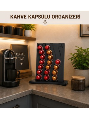 Luvena Kahve Kapsülü Organizeri 3’lü – 21 Kapsül Kapasiteli, Mutfak & Kahve Köşesi Düzenleyici
