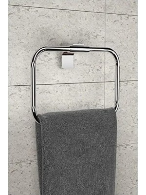 Paslanmaz Krom Kare Havlu Askısı - Ergonomik Tasarım