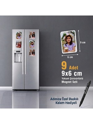 Craft Neova Kişiye Özel Fotoğraflı Magnet Seti - 9 Adet 9x6 cm - Pvc Kaplı Su Geçirmez Anı Magnetleri - Yüksek Çözünürlüklü Buzdolabı Magneti