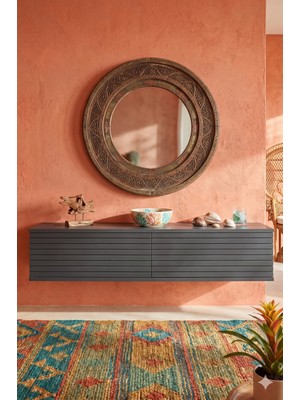 Yumedi Design DA1214A - Gradishte Dresuar , Antre Hol Rafı, Duvara Montaj Tv Sehpası 120CM Antrasit