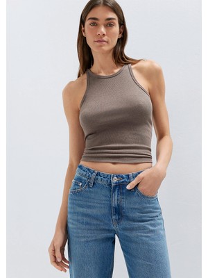 Mavi Halter Yaka Kahverengi Atlet 1613912-88533