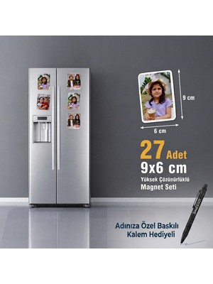 Craft Neova Kişiye Özel Fotoğraflı Magnet Seti - 27 Adet 9x6 cm - Pvc Kaplı Su Geçirmez Anı Magnetleri - Yüksek Çözünürlüklü Buzdolabı Magneti