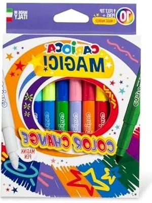 9 Adet Renkli Keçeli Kalem ve 1 Sihirli Kalem Seti